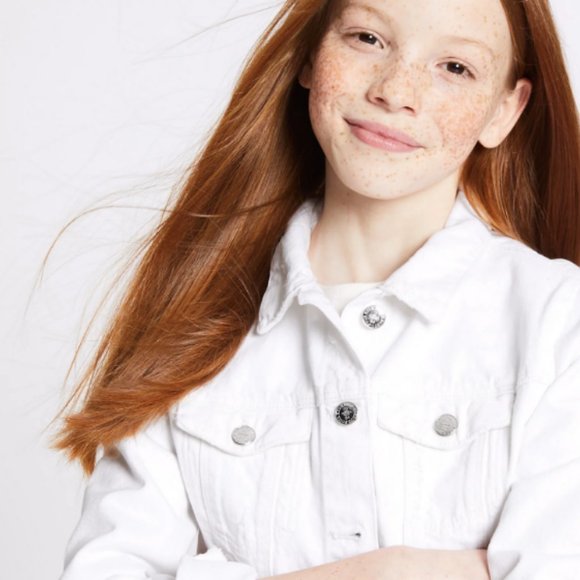 marks and spencer white denim jacket